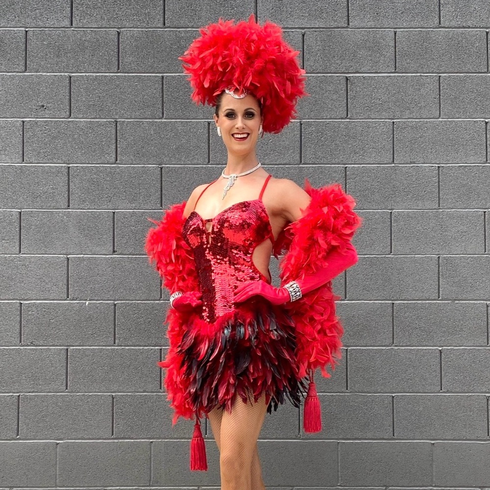 Red Sequin Showgirl Costume